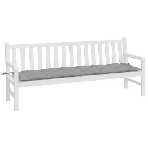 Hynde til havebænk 200x50x7 cm stof grå