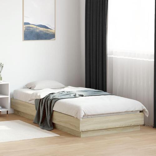 Sengeramme 100x200 cm uden madras konstrueret træ sonoma-eg