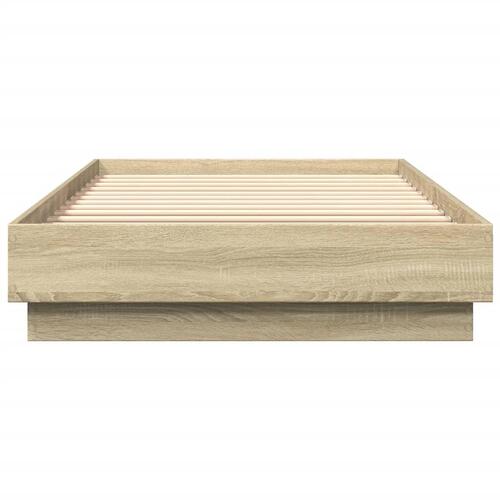 Sengeramme 100x200 cm uden madras konstrueret træ sonoma-eg