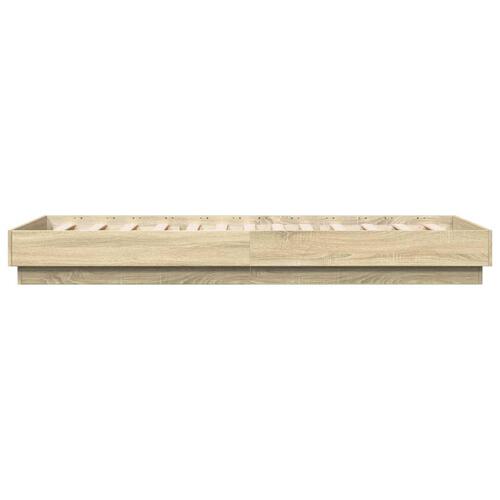 Sengeramme 100x200 cm uden madras konstrueret træ sonoma-eg