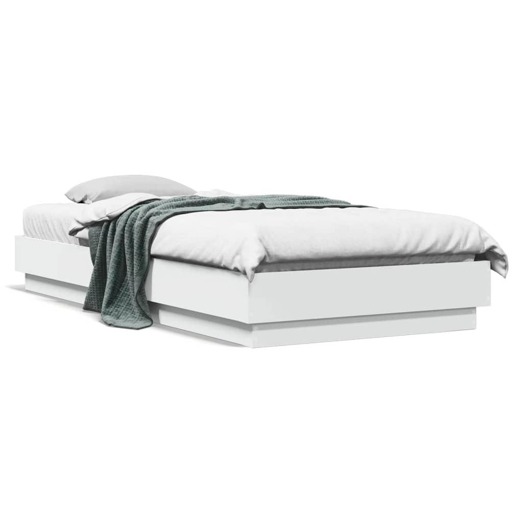 Sengeramme 100x200 cm konstrueret træ hvid