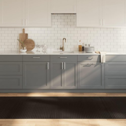 Gulvtæppe 100x300 cm rektangulær bambus mørkebrun