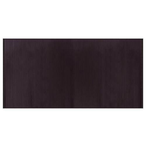 Gulvtæppe 100x200 cm rektangulær bambus mørkebrun