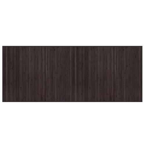 Gulvtæppe 80x200 cm rektangulær bambus mørkebrun