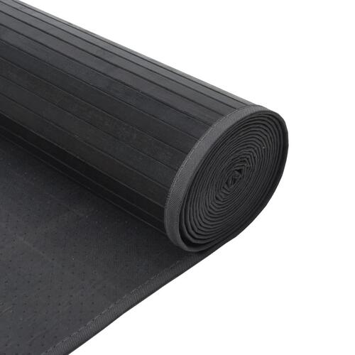Gulvtæppe 100x1000 cm rektangulær bambus grå