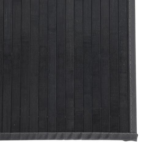 Gulvtæppe 100x1000 cm rektangulær bambus grå