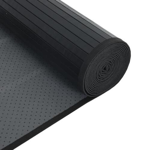 Gulvtæppe 100x1000 cm rektangulær bambus sort
