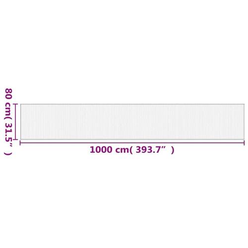 Gulvtæppe 80x1000 cm rektangulær bambus brun
