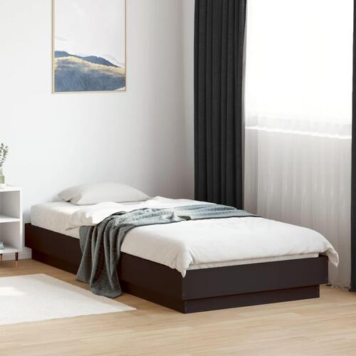 Sengeramme 100x200 cm konstrueret træ sort