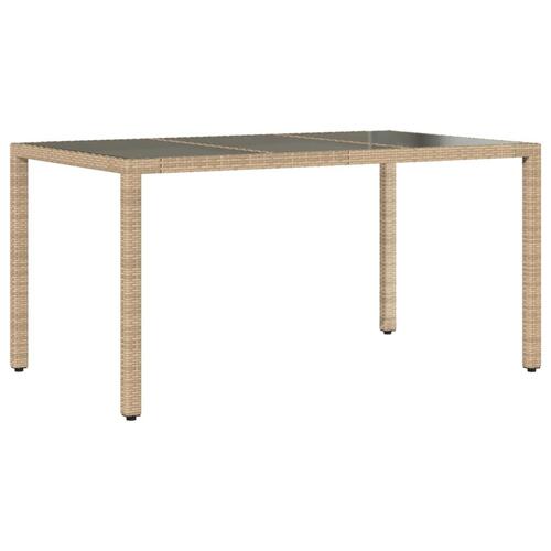 Spisebordssæt til haven 7 dele med hynder polyrattan og glas