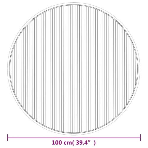 Gulvtæppe 100 cm bambus brun