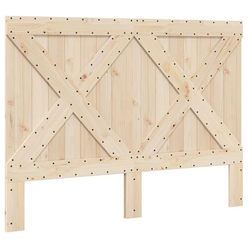 Sengeramme med sengegavl 160x200 cm massivt fyrretræ grå