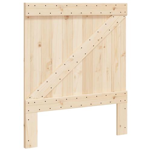 Sengeramme med sengegavl 90x200 cm massivt fyrretræ grå