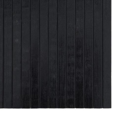 Gulvtæppe 60x500 cm rektangulær bambus sort