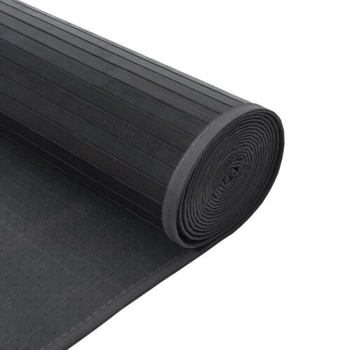 Gulvtæppe 100x300 cm rektangulær bambus grå