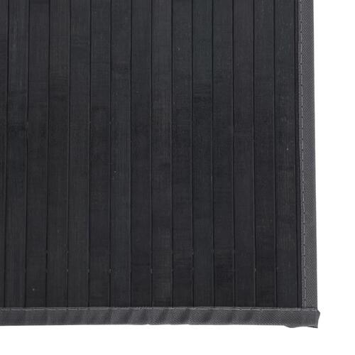 Gulvtæppe 100x300 cm rektangulær bambus grå