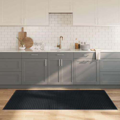 Gulvtæppe 100x200 cm rektangulær bambus grå
