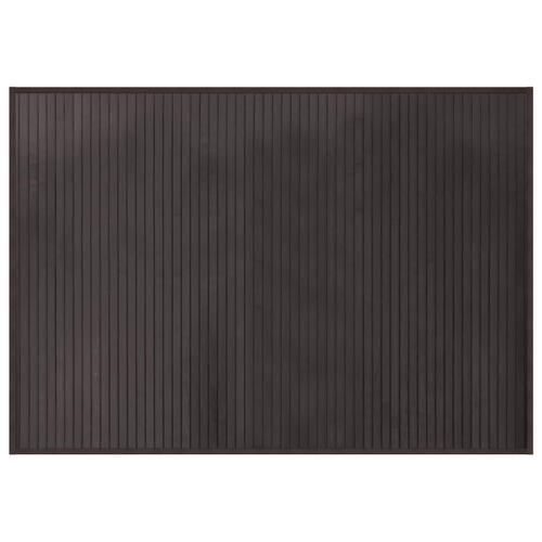 Gulvtæppe 70x100 cm rektangulær bambus mørkebrun