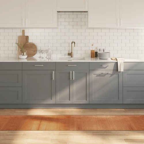 Gulvtæppe 60x300 cm rektangulær bambus naturfarvet