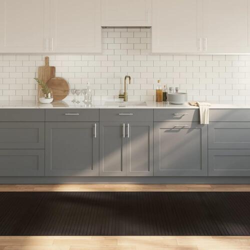 Gulvtæppe 100x1000 cm rektangulær bambus mørkebrun