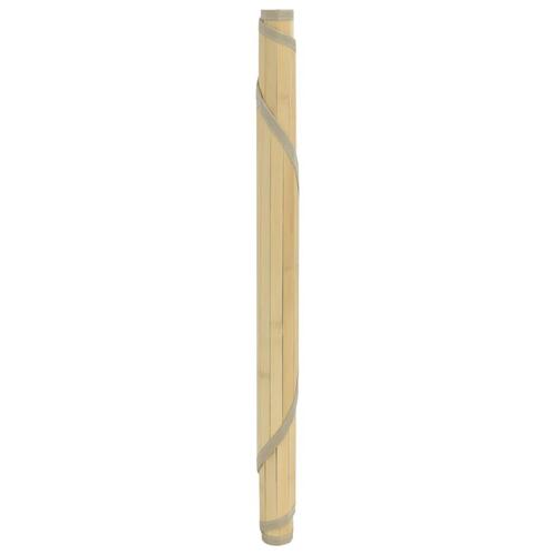 Gulvtæppe 80 cm bambus lys naturfarvet