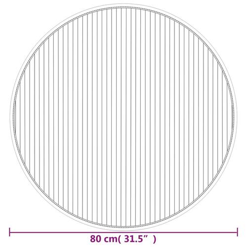 Gulvtæppe 80 cm bambus mørkebrun