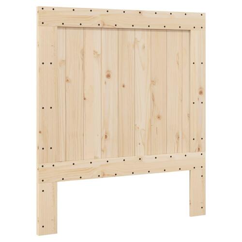 Sengeramme med sengegavl 90x200 cm massivt fyrretræ grå