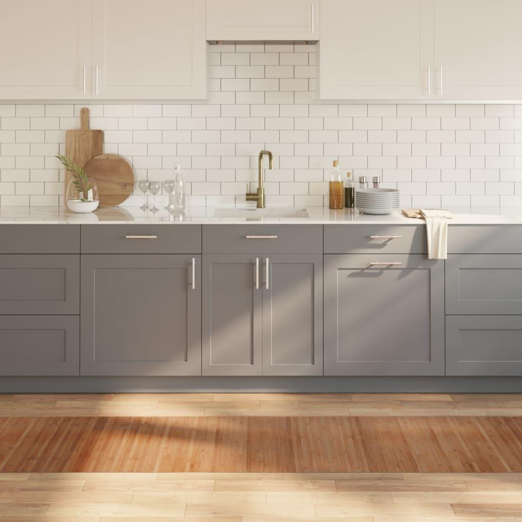 Gulvtæppe 60x300 cm rektangulær bambus naturfarvet