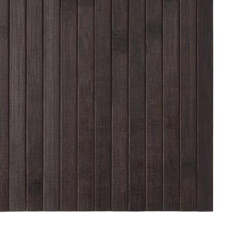 Gulvtæppe 70x200 cm rektangulær bambus mørkebrun
