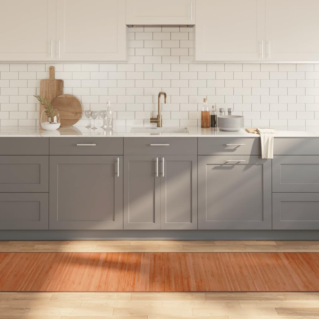 Gulvtæppe 70x300 cm rektangulær bambus brun billede