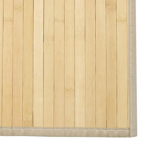 Gulvtæppe 60x100 cm rektangulær bambus lys naturfarvet