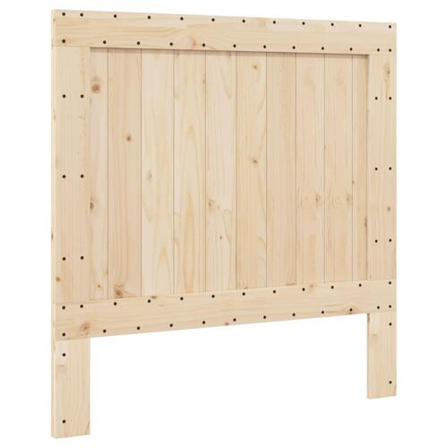 Sengeramme med sengegavl 100x200 cm massivt fyrretræ grå