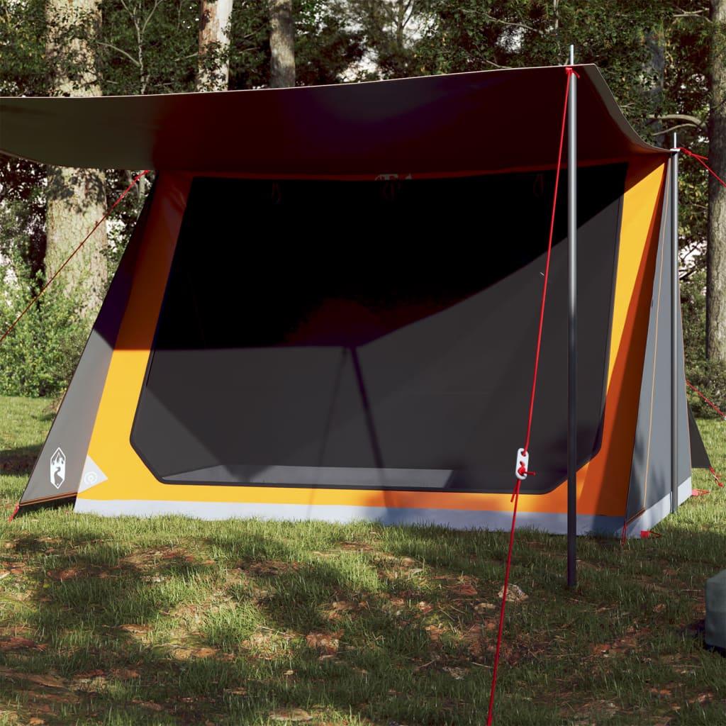 2-personers campingtelt vandafvisende grå og orange