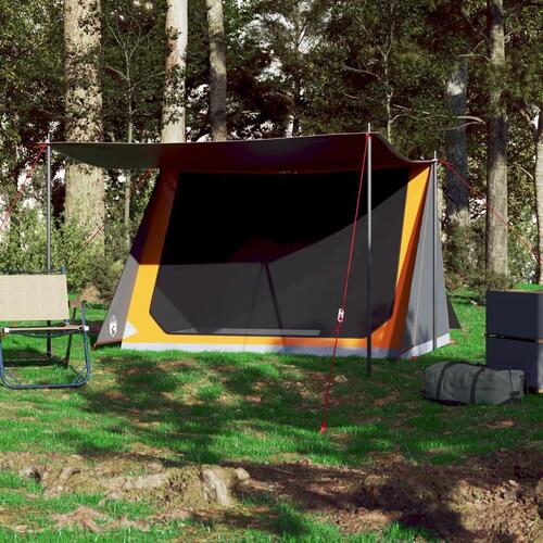 2-personers campingtelt vandafvisende grå og orange