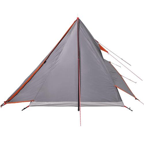 2-personers campingtelt vandafvisende grå og orange