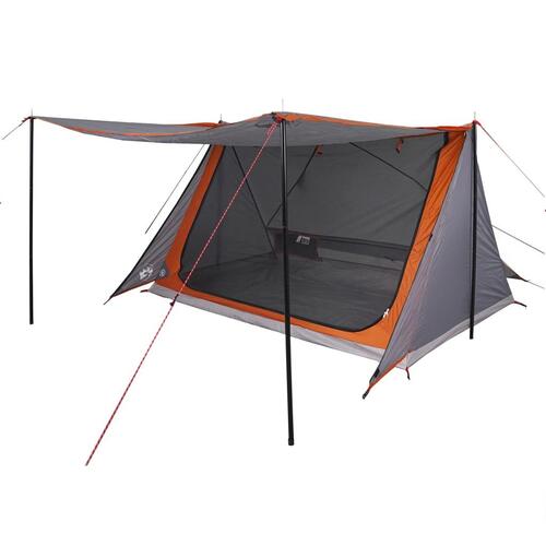 2-personers campingtelt vandafvisende grå og orange