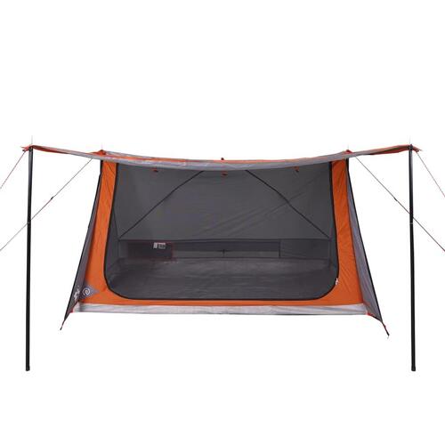 2-personers campingtelt vandafvisende grå og orange