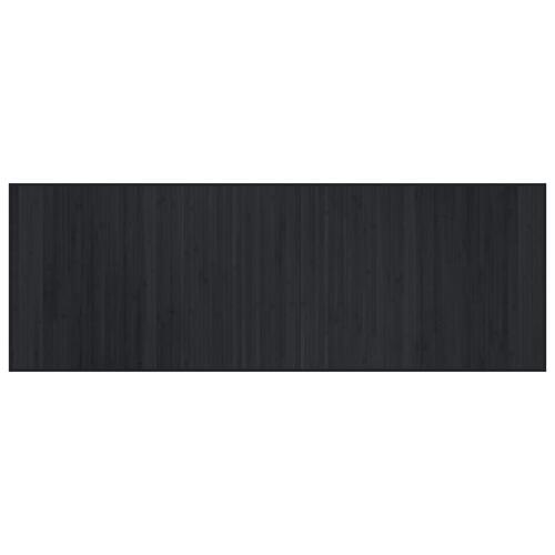 Gulvtæppe 70x200 cm rektangulær bambus sort