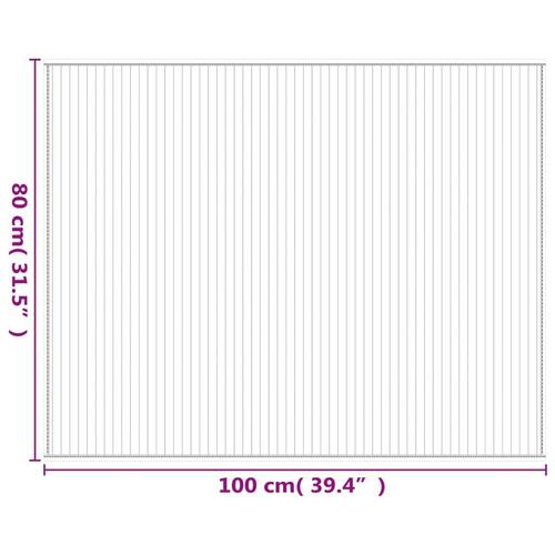 Gulvtæppe 80x100 cm rektangulær bambus brun