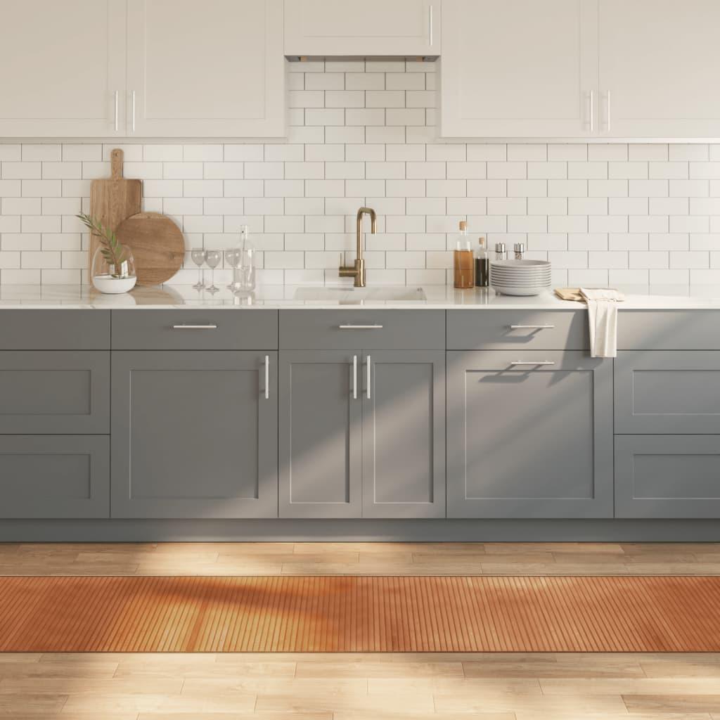 Gulvtæppe 60x500 cm rektangulær bambus naturfarvet