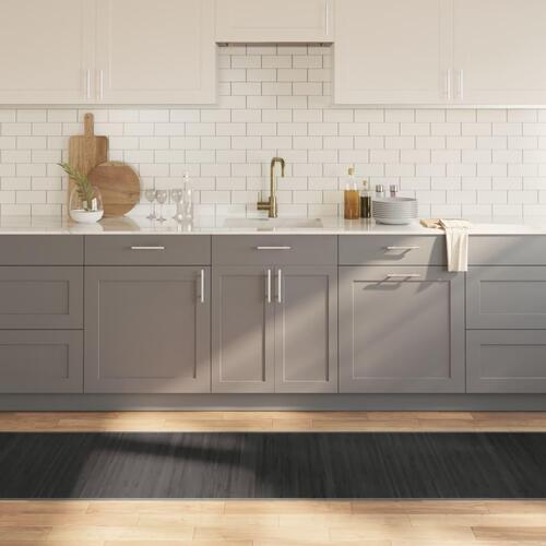Gulvtæppe 70x1000 cm rektangulær bambus grå