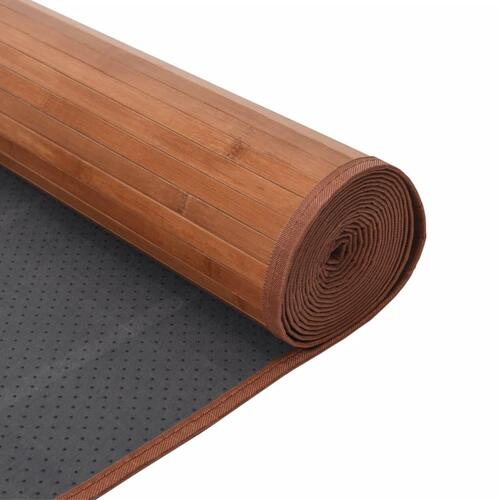 Gulvtæppe 100x1000 cm rektangulær bambus brun