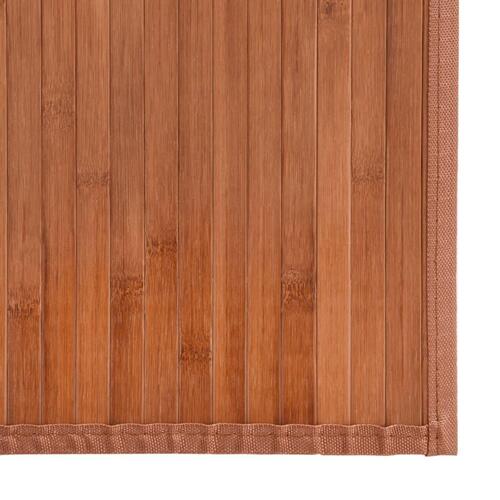 Gulvtæppe 100x1000 cm rektangulær bambus brun