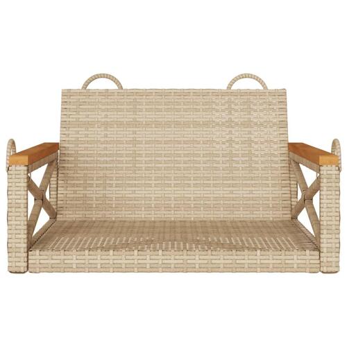 Gyngebænk 63x62x40 cm polyrattan beige