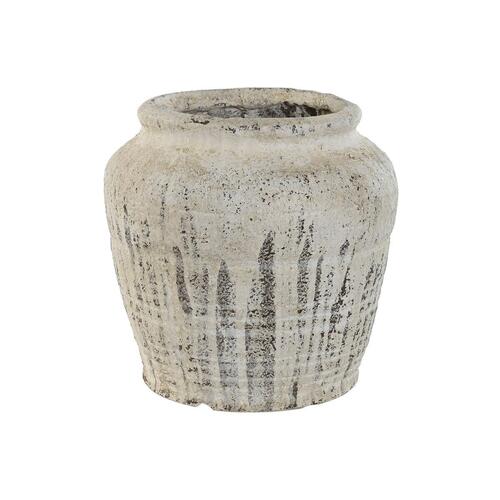 Vase Home ESPRIT Hvid Magnesium 28 x 28 x 27,5 cm