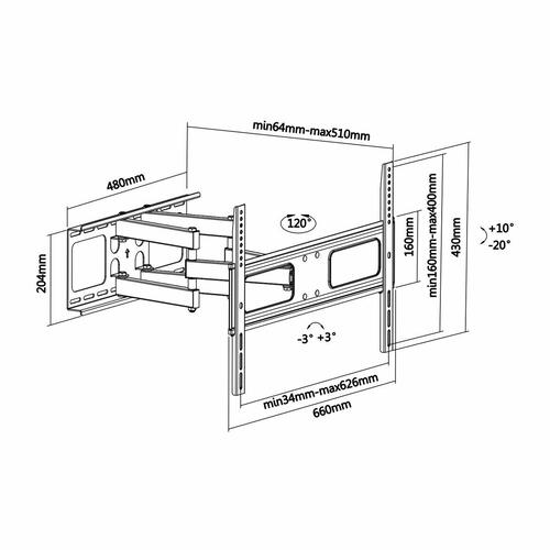 TV-holder Aisens WT70TSLE-027 50 kg