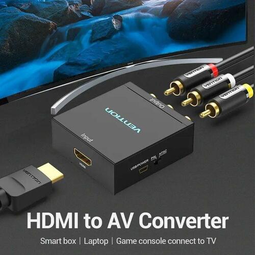 RCA til HDMI-adapter Vention AEEB0 Sort