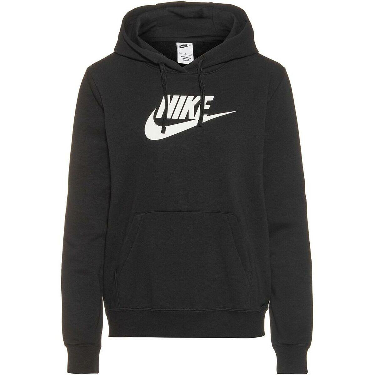 Hættetrøje til Kvinde Nike FLC GX STD PO HDY DQ5775 010 Sort S