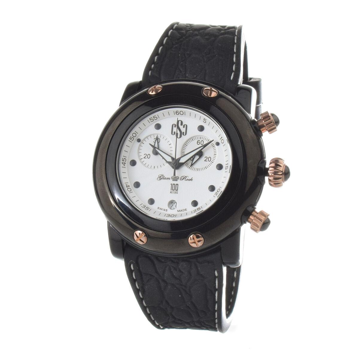 Glam Rock unisex armbåndsur GR62115-B - Ø 46 mm, hvid skive