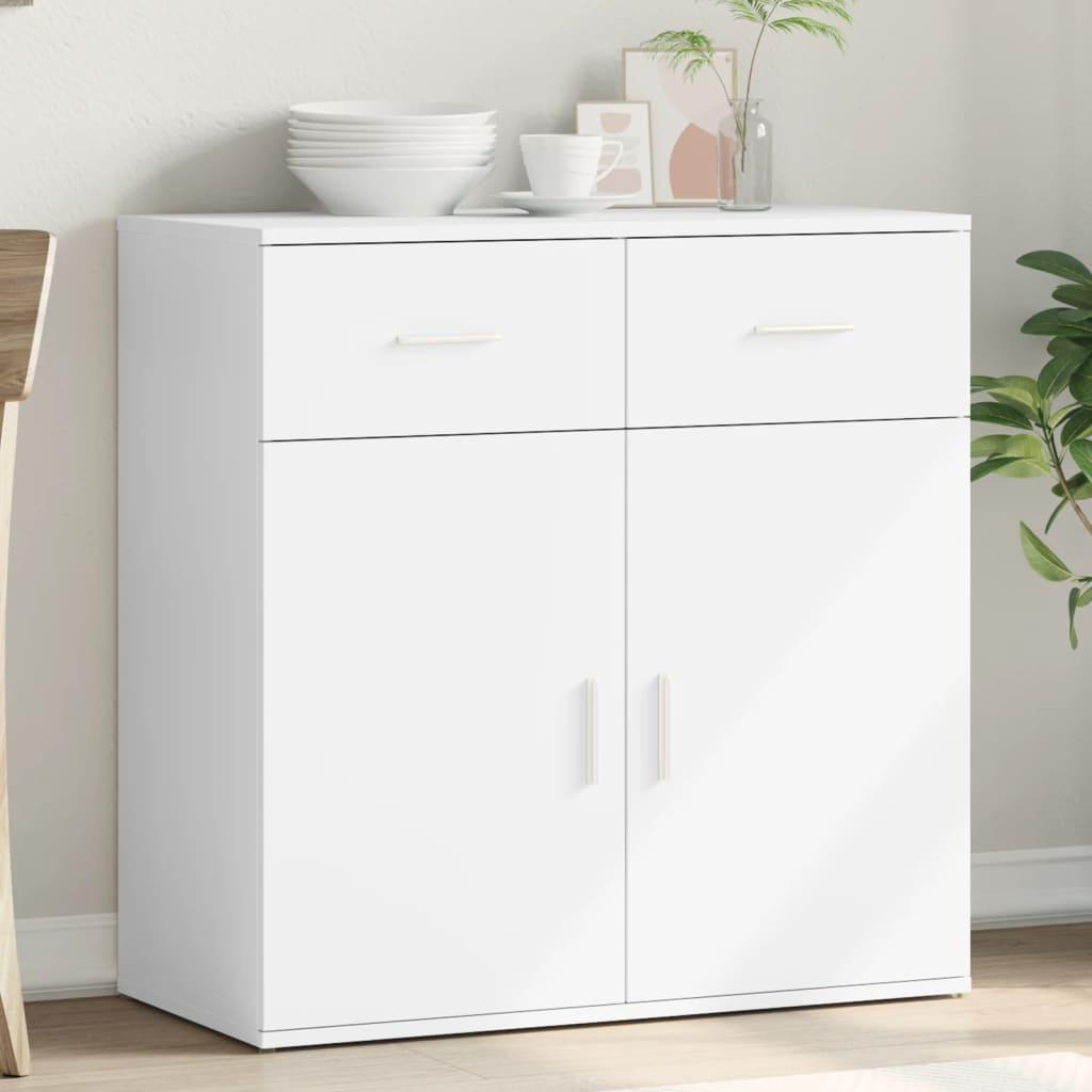 Skab 79x38x80 cm konstrueret træ hvid